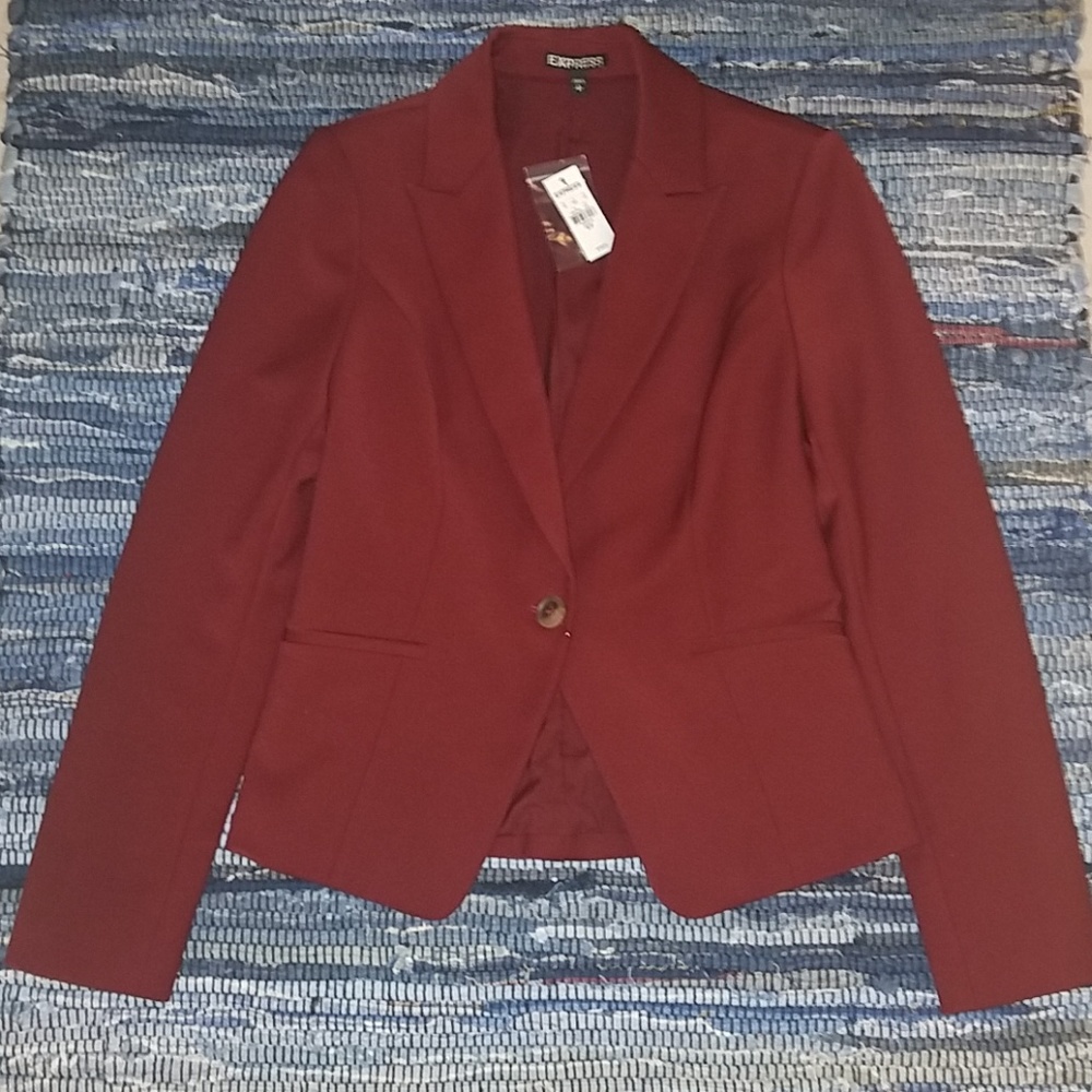 NWT Express Red Work Breasted Blazer